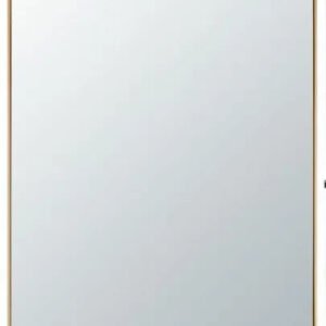 Harlon Wood and Metal Mirror in Brass