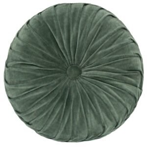 Appalachian Charm Foliage Green 16" Round Velvet Pillow