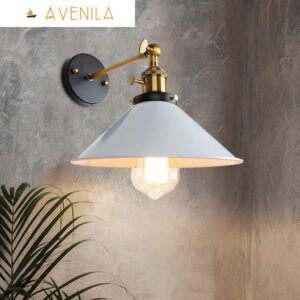 Sierra Peaks Black and White Vintage Wall Sconce Lamp Indoor Lighting Knob Switch