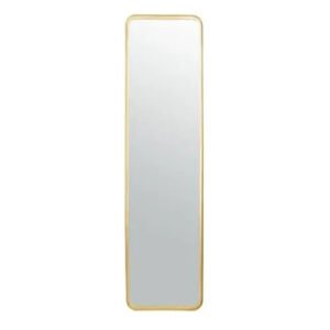 Lerna Iron Mirror in Brushed Brass