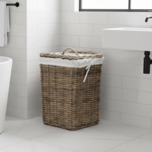 Rattan Laundry Hamper With Lid Large